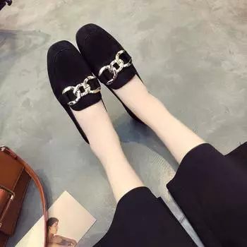 мода весна/осень женские туфли на плоской подошве для отдыха на открытом воздухе с квадратным носком для женщин офисные туфли на плоской подошве с металлическим украшением 35 бежевый