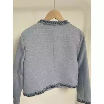 МОДА Xiaoxiangfeng куртка женская новая темпераментная высококачественная иностранная одежда синего цвета с длинным рукавом для знаменитостей S синий