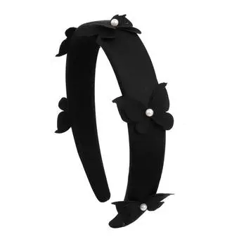 Мода Женщины Девушки Повязки на голову Сатиновые Аксессуары для волос Бабочка Губка Повязки на голову Леди Женщины Повязка для волос Аксессуары для волос