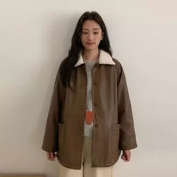 МОДА Женская одежда 2024 Осень и зима Новая женская меховая интегрированная утолщенная куртка Женская одежда One Size чёрный