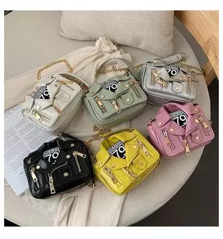 Мода Женская сумка на плечо Тренд Диагональ белый