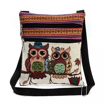 МОДА Женская сумка-портфель для девочек через плечо Tote Messenger Cross Body Canvas Owl Handbag Style 1