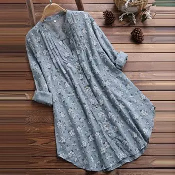 МОДА Женская свободная туника с длинным рукавом, топы, повседневные блузки, рубашки больших размеров, летняя элегантная блузка, уличная мода S белый