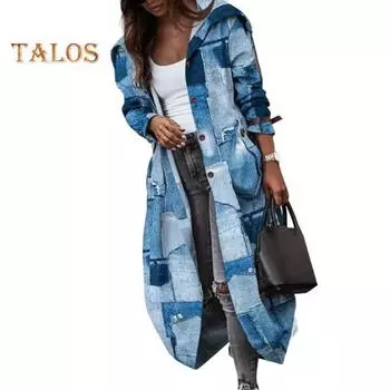 МОДА Женская ветровка однобортная теплая повседневная шикарная контрастная цветная женская ветровка для свиданий S синий