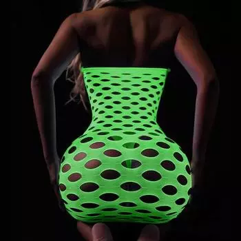 МОДА женские сексуальные костюмы сетчатое платье боди прозрачное одно плечо рыболовная сеть ночное сияние без рукавов забавная ночная рубашка One Size