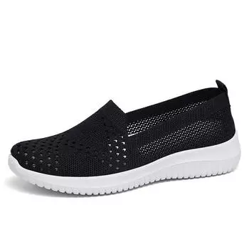 мода Женские туфли на плоской подошве Slip on Loafers Shoes Женские легкие летние кроссовки Женские кроссовки для бега Повседневные туфли Chaussures Femme Basket Walking Shoes 36