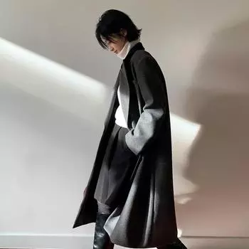 МОДА Женский повседневный блейзер Женский средний и длинный пиджак Одежда One size светло-серый