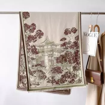 Мода Женский Теплый Шарф Толстые Шали Женский Шарф Зимние Хиджабы Кисточки Длинный Кашемир Пашмина Хиджабы Шарфы Обертывания Одеяло 66X186cm