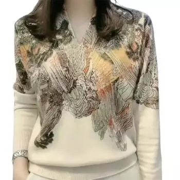 МОДА Женский трикотажный топ с длинными рукавами Теплый уличный стиль Модный цветной женский осенний топ для шопинга L чёрный