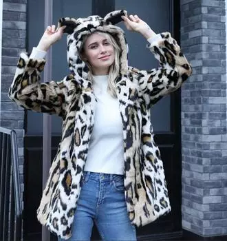 МОДА Зимняя куртка из искусственного меха Европейская и американская новая лисья меховая куртка с капюшоном и воротником модная женская куртка из искусственного меха женская одежда S чёрный