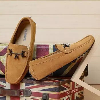 МодаБританский стиль Модные мокасины Мужская повседневная обувь Удобные дышащие кожаные лоферы Мужские брендовые туфли-лодочки на плоской подошве Дизайнерские замшевые удобные 38 синий