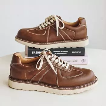 МодаБританский стильМужские повседневные кроссовкиУниверсальная деловая обувьЛегкие мужские треккинговые туфли на плоской подошвеПерсонализированная мужская обувь для скейтбординга 38 чёрный