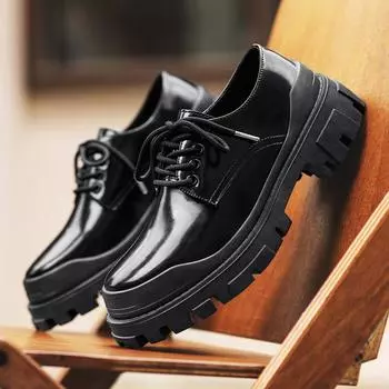 МодаЧерные кожаные туфли Повседневная деловая обувь для мужчин Платье Tenis De Hombre Мокасины Mokasin Tenis Caballero Дизайнер 38 чёрный