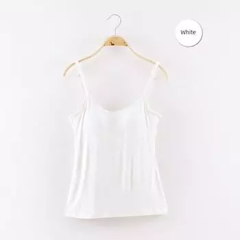 Modal Exercise Clothing Long Camisole Dance White L