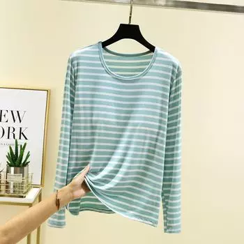 Modal Home Autumn Thin Loose Long Sleeves T-Shirt
