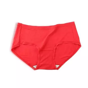 Модальное нижнее белье, антибактериальное женское нижнее белье, удобное нижнее белье со средней талией, дышащие трусы L красный