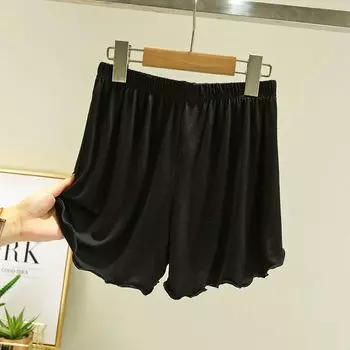 Модальные женские летние непрозрачные повседневные пижамные брюки с высокой талией Black 2XL (70.00 kg-80.00 kg recommended
