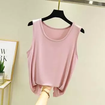Модальный тонкий бесшовный бюстгальтер чистого цвета дикий жилет Pink ordinary L (Recommendation 40.00 kg-55.00 kg