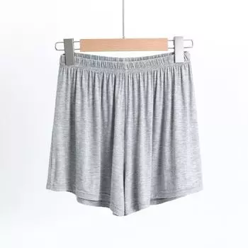 Modal Pajama Pants Women s Summer High Waist Loose Culotte Fifth Pants Thin Wide-Leg Pants Outwear Oversized Casual Shorts Light gray 2XL (recommended 70.00 kg-80.00 kg