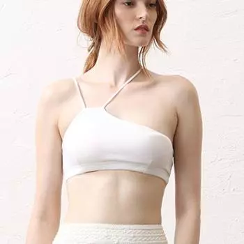 Modal Scissors Hand European and American Asymmetric Halter Spaghetti Straps