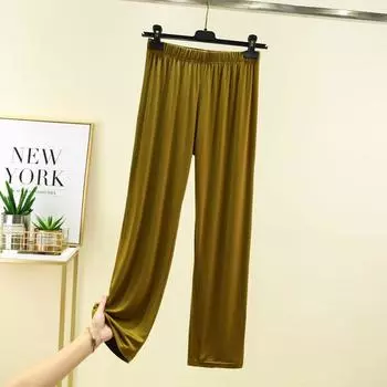 Modal Spring, Summer and Autumn Thin Home Loose Loose Pants CAMEL 2XL (70.00 kg-85.00 kg recommended