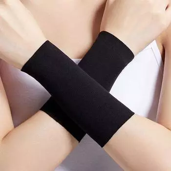 Modal Summer Thin Elbow Pads Men and Women Heattech Joint Elbow Pads Arm Protection Sleeve Scar Covering Breathable Black [15cm]] M