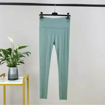 Modal Thin Spring and Summer Wear Easiest for Match Leggings Matcha green L (Recommendation 50.00 kg-60.00 kg