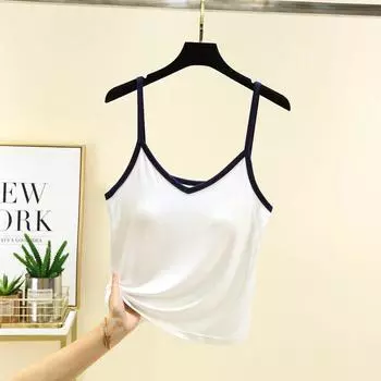 Modal Women s Summer Sleeveless One-Piece Home Pajamas Suspenders Sling: White 2XL (70.00 kg-80.00 kg recommended
