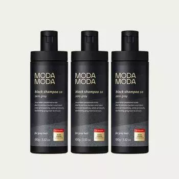 Modamoda 3-го поколения шампунь для черного цвета с нулевой сединой, 3 шт, 100 г