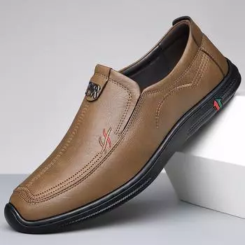 МодаМода Повседневная Бизнес Повседневная Мужская Кожаная Обувь Весна Осень Новые Дизайнерские Лоферы Мужские Однотонные Дизайнерские Туфли Мужские 38
