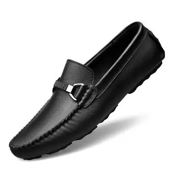 МодаНатуральная кожа Slip On Мужские лоферы Повседневная обувь Мужские дизайнерские лоферы Мужские мокасины Горячая распродажа лоферов Тренд 2024 Лоферы Низкие лоферы 36 чёрный