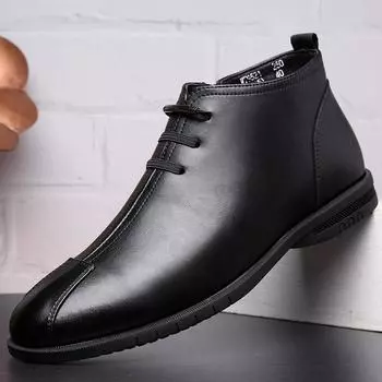 МодаНатуральная кожаМужская официальная обувьРоскошные брендовые мужские мокасиныМокасиныДышащие черные туфли для вожденияБольшой размер 38 чёрный
