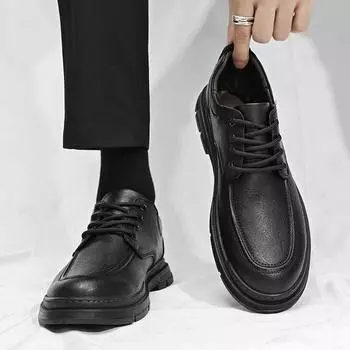 МодаОсень Весна Роскошные Брендовые Мужские Туфли Слипоны Деловые Мокасины Дышащие Итальянские Повседневные Мужские Кожаные Лоферы Мужские Туфли Для Вождения 38 чёрный