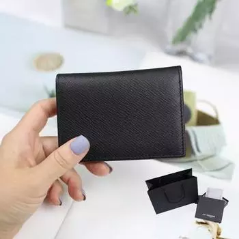 Mode Shop Кошелек для визиток из сафьяновой кожи Чехол для визиток Кошелек для карт Держатель для карт Подарочная коробка Сумка для покупок в комплекте MARLM101