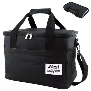 Модель 2024, складной контейнер для хранения с большой емкостью для холодного и горячего хранения, [20 л], 3-слойная изоляция, удержание, удержание, (черный)