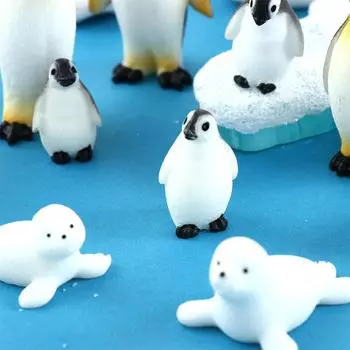 Модель айсберга из смолы, фигурка тюленя, зимняя фигурка, украшение для сада феи, миниатюрный микропейзаж 4