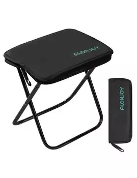 Модель ALONJOY складной стул из алюминиевого сплава, на котором можно удобно сидеть на открытом воздухе, встроенное хранилище, портативный кемпинг, японское руководство по эксплуатации, просмотр
