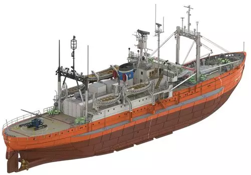 Модель антарктического исследовательского судна Soya 2nd Antarctic Research Expedition Пластиковая модель HP001 Hasegawa/Pontus 1/250