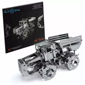 Модель автомобиля 3D Модель комплект Горячий трактор Металл Движущаяся заводная модель автомобиля 3D головоломка для взрослых Стимпанк Металл DIY Набор Красивая коллекция металлических моделей автомобилей серебряный