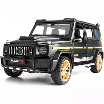Модель автомобиля Benz Brabus в масштабе 1/18, литые под давлением игрушечные автомобили со звуком и светом для взрослых, коллекция для мальчиков и девочек