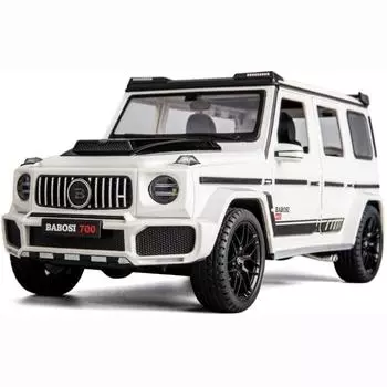 Модель автомобиля Brabus в масштабе 1/18, литая под давлением сплава, коллекционная игрушечная машина с откатным механизмом, свет и звук, игрушечная машина может открываться, дверь в подарок 1/18-Size:27.5*11*11cm
