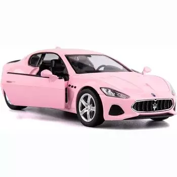 Модель автомобиля Ghibli для литья под давлением, масштаб 1/36, игрушечный автомобиль из цинкового сплава для детей, игрушечный автомобиль с откатным механизмом для малышей, подарок для мальчиков и девочек 1/36-12.5x5.5x3.5cm розовый