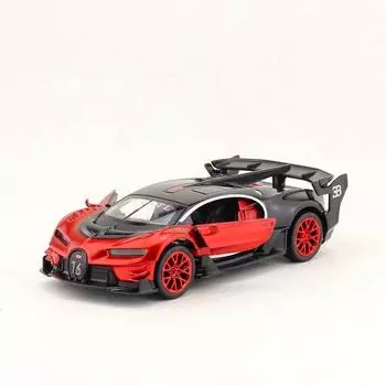 Модель автомобиля Gt Bugatti из сплава, масштаб 1:32, со светом и звуком для детского развлечения