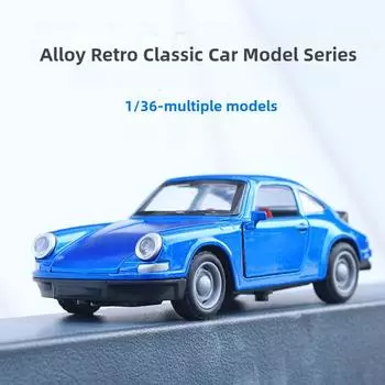 Модель автомобиля из сплава Beetle Benz Porsche Vintage Car Desktop Decor Open Door Force Carrying Car Accessories Interior Decoration