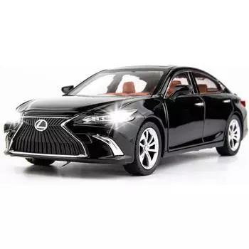 Модель автомобиля Lexus ES300 1/24, литой под давлением коллекционный игрушечный автомобиль со светом и звуком, дверь игрушечного автомобиля можно открыть для мальчиков, детей, малышей, подарок, белый автомобиль 1/24-Size:21*7.5*6.5cm белый
