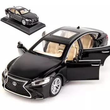 Модель автомобиля Lexus LS500h в масштабе 1/32, игрушечный автомобиль из цинкового сплава со звуком и светом для детей, подарок для мальчиков и девочек 1/32-Size:16.2*5.8*4cm коричневый