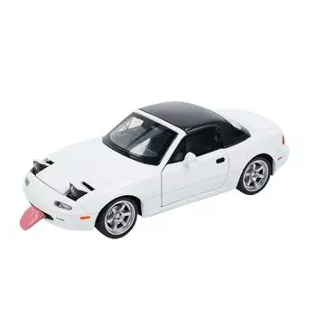 Модель автомобиля Mazda MX-5 Alloy 1/32 — многоцелевой подарочный предмет, декоративный аксессуар для дома и забавная детская игрушка белый
