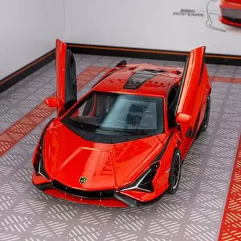 Модель автомобиля Rambo Sian Alloy Акустооптическая модель автомобиля Huili Boy Metal Rambo красный