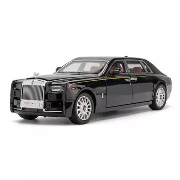 Модель автомобиля Rolls-Royce Phantom 1/18, игрушечная литая машинка из цинкового сплава со звуком и светом, реалистичная модель для моделирования