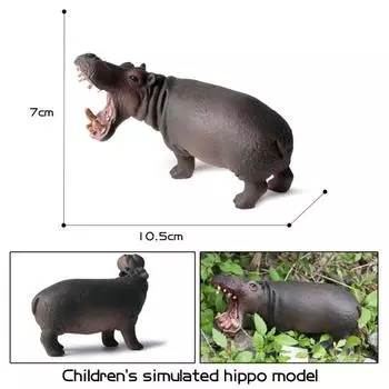 Модель бегемота из смолы, статуэтка, расписанная вручную, очаровательная коллекционная вещь для кофе в спальню C